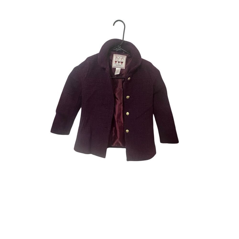 Janie and Jack girls wool blend tweed winter coat sz 5-6